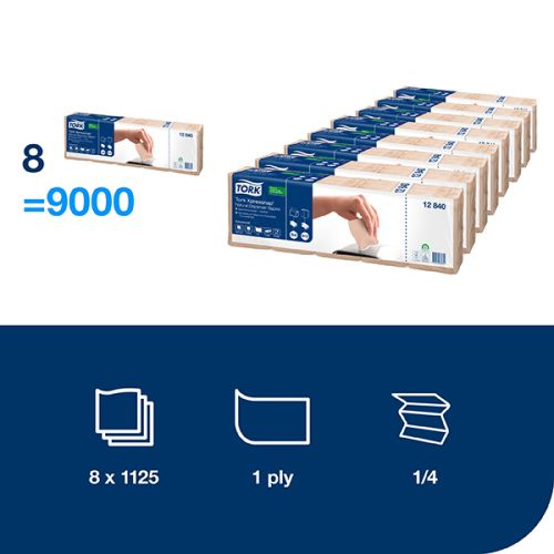 Tork N4 Xpressnap® Natural annostelijaliina 1-krs 1125kpl