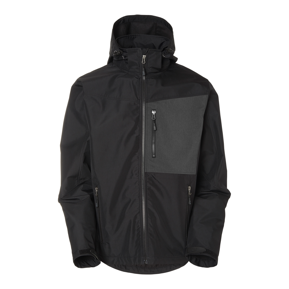 South West Jack Softshell Takki, musta ja harmaa.