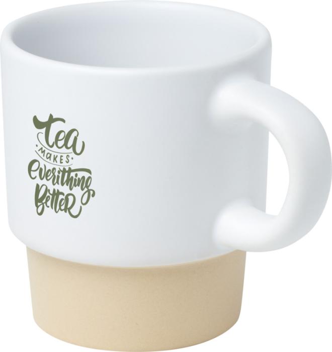 Olympia 130 ml espressokuppi logopainatuksella. Yrityslahja ja kahvilatuote. 50kpl.