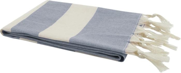 Ylellinen ja vastuullinen Anders hamam-pyyhe painatuksella. Eri värejä. Alk. 14€+alv./kpl. 10 setissä.