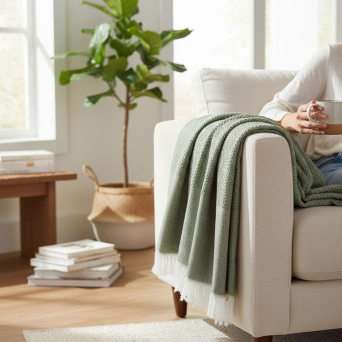 Citizen Green Seafou fouta 100 × 170 cm | Torkkupeitto ja rantapyyhe. Alk. 10kpl. painatuksella