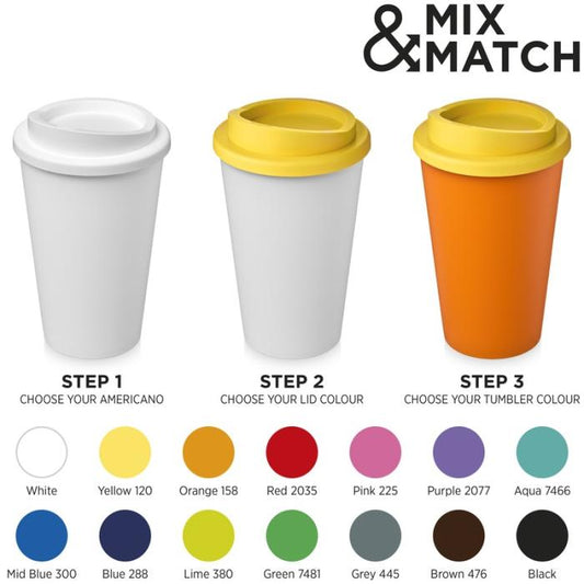Americano® 350 ml eristetty muki – mukauta omalla designilla! Esim. 50kpl.