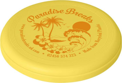 Crest, kierrätetty frisbee. Esim. 250kpl. 1-väripainatuksella.