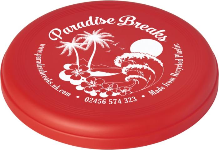 Crest, kierrätetty frisbee. Esim. 250kpl. 1-väripainatuksella.