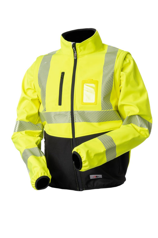Priha 4138 Huomiovärinen Softshell Pusero EN 20471 Lk.2