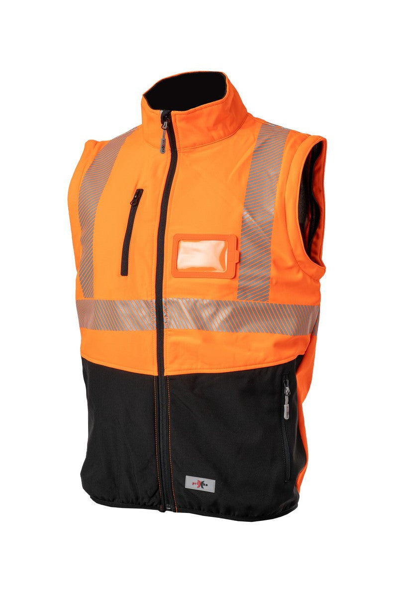 Priha 4145 Huomiovärinen Softshell Pusero EN 20471 Lk.2 Oranssi
