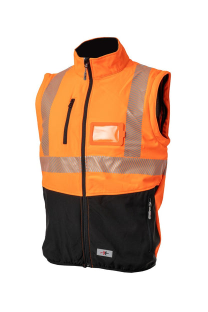 Priha 4145 Huomiovärinen Softshell Pusero EN 20471 Lk.2 Oranssi