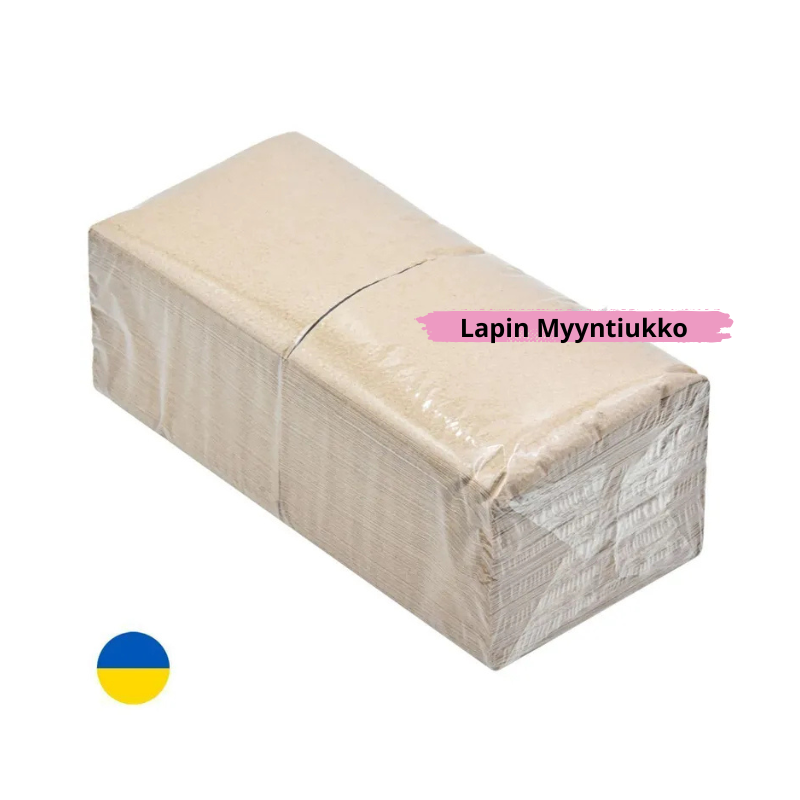Beiget lautasliinat pakkauksessaan.