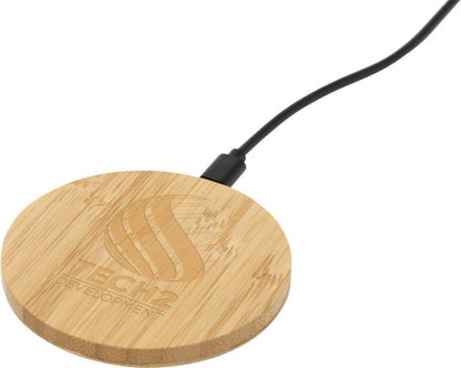Essence bambuinen langaton latausalusta, 15 W, Laserkaiverrus esim. 10kpl.