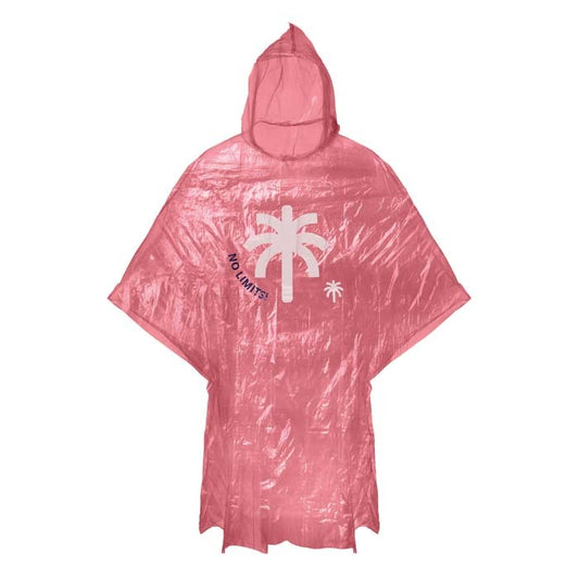 Kokoontaitettava uudelleenkäytettävä PE-poncho 1-väri painatuksella.