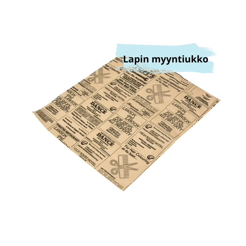 Rasvan- ja kosteudenkestävä paperi, 32x38cm, 29,5g/m2, ruskea, "NEWS", 500kpl/pkt