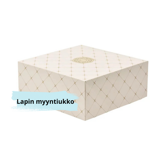 Elegantti Kakkulaatikko Valkoinen Kultakuvio 30x30x12,5cm 10kpl.