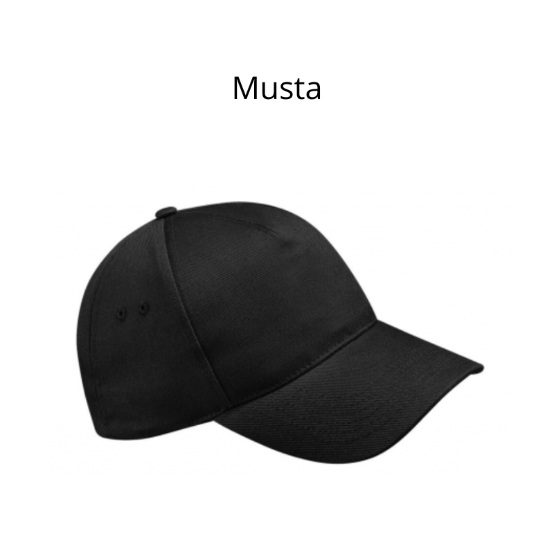 Beechfield Ultimate 5 Panel Cap – Tyylikäs ja mukautettava lippis. Esim. 10 kpl. Sis. rahdin ja painatuksen!