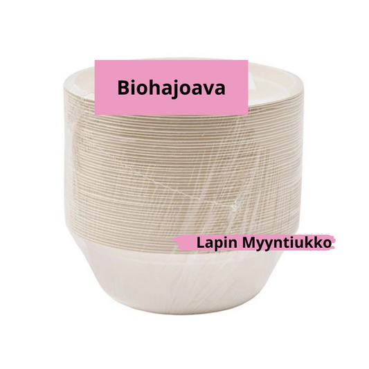 Syvä biohajoava lautanen 500ml