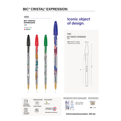 BIC® Cristal® Expression – Ikoninen kynä, nyt personoitavissa