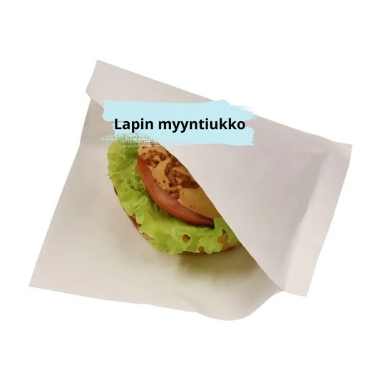 Hampurilaistasku valkoinen 16,5x16,5cm, 5000 kpl.