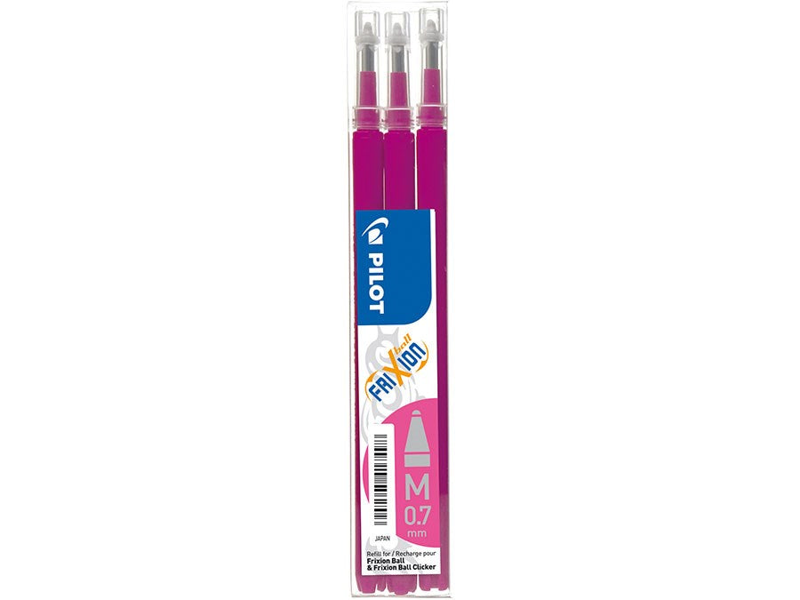 Pilot FriXion Täyttöpatruunat 3 kpl (0,7 mm) Eri värejä.