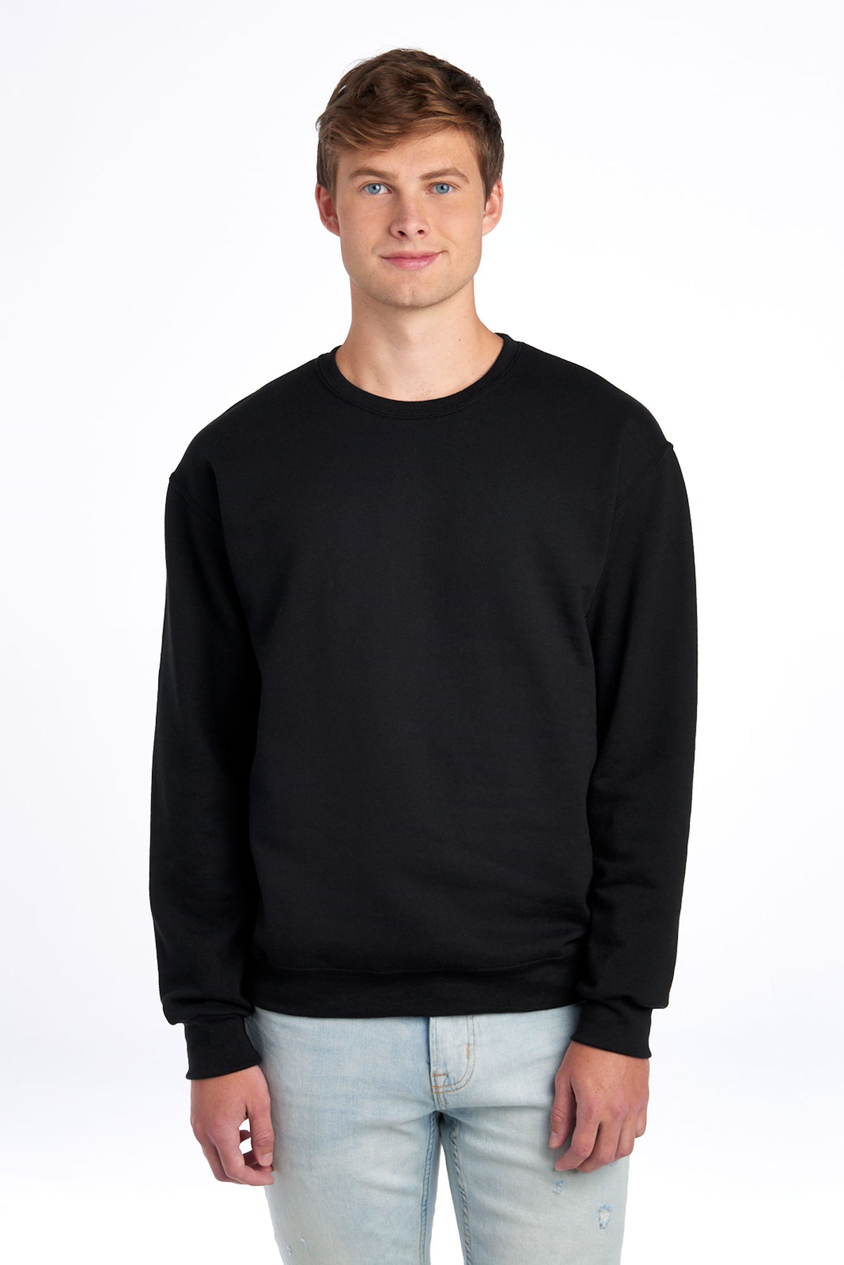 Jerzees NuBlend J562M unisex collegepaita 50% puuvilla-polyesteri.