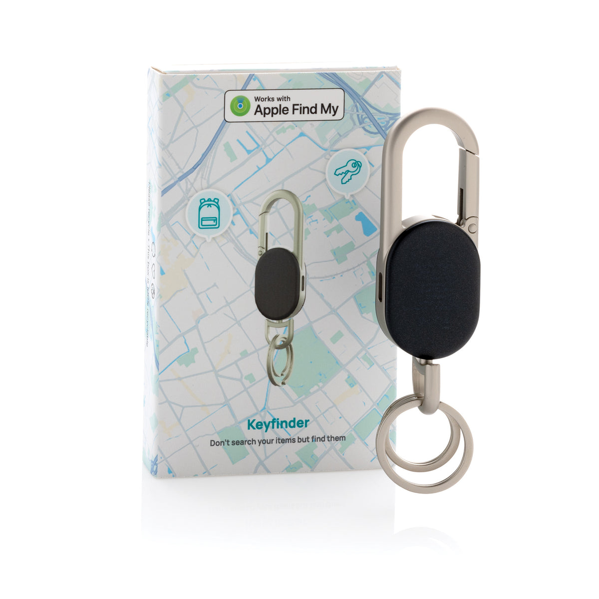 Keyfinder Dual Keychain Omalla logolla!