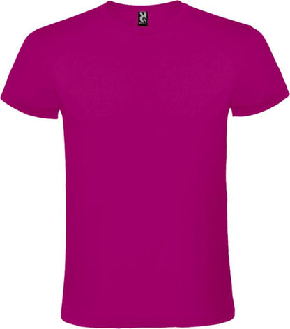 Roly Atomic lyhythihainen unisex-t-paita 150 g/m2. Esim. 25kpl. 750 cm2 DTF-painatuksella