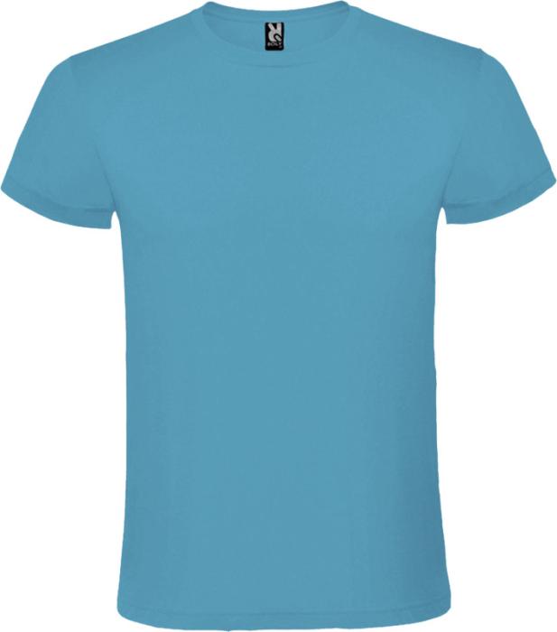 Roly Atomic lyhythihainen unisex-t-paita 150 g/m2. Esim. 25kpl. 750 cm2 DTF-painatuksella